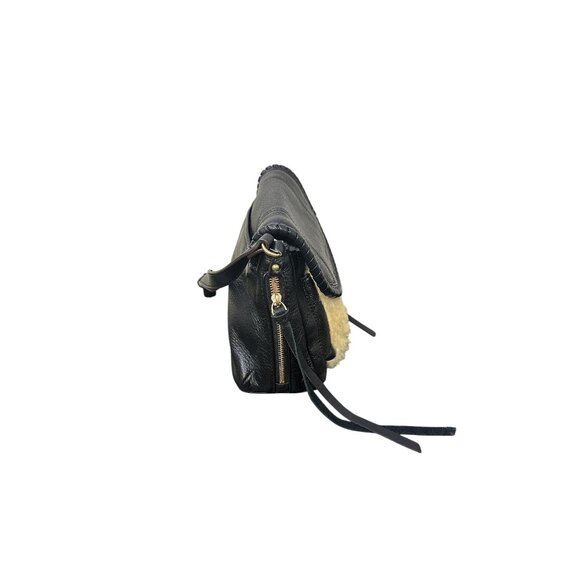Aimee Kestenberg Black Leather & Wool Crossbody Bag - Picture 6 of 8